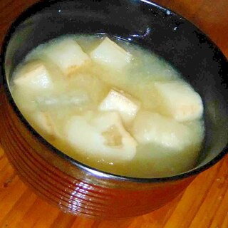 冬瓜と麩のお味噌汁